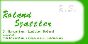 roland szattler business card